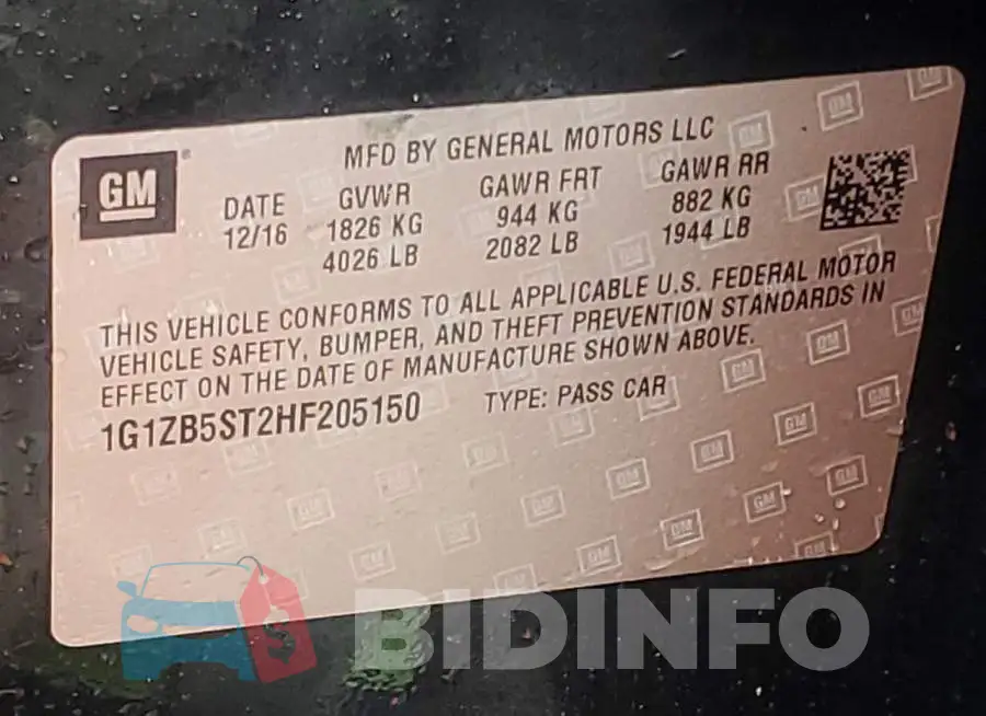 1G1ZB5ST2HF205150 Photo# 12