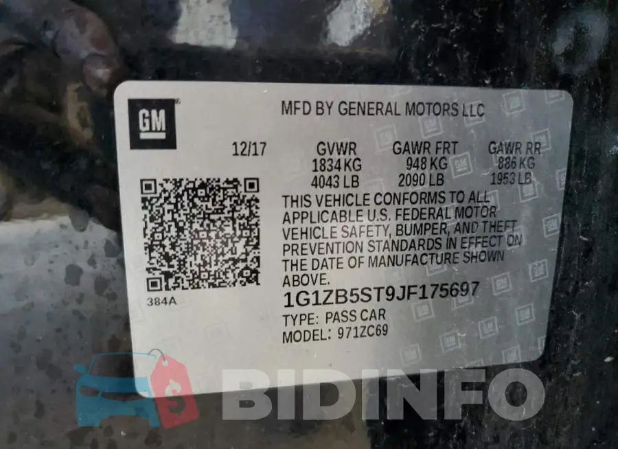1G1ZB5ST9JF175697 Photo# 12