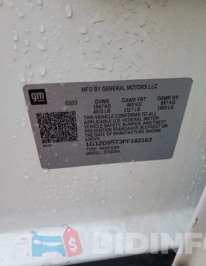 1G1ZD5ST3PF182163 Photo# 12