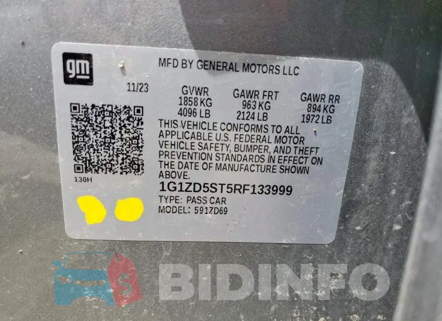1G1ZD5ST5RF133999 Photo# 12