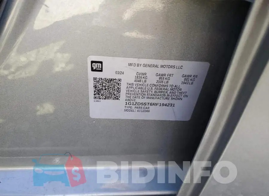 1G1ZD5ST6RF194231 Photo# 12