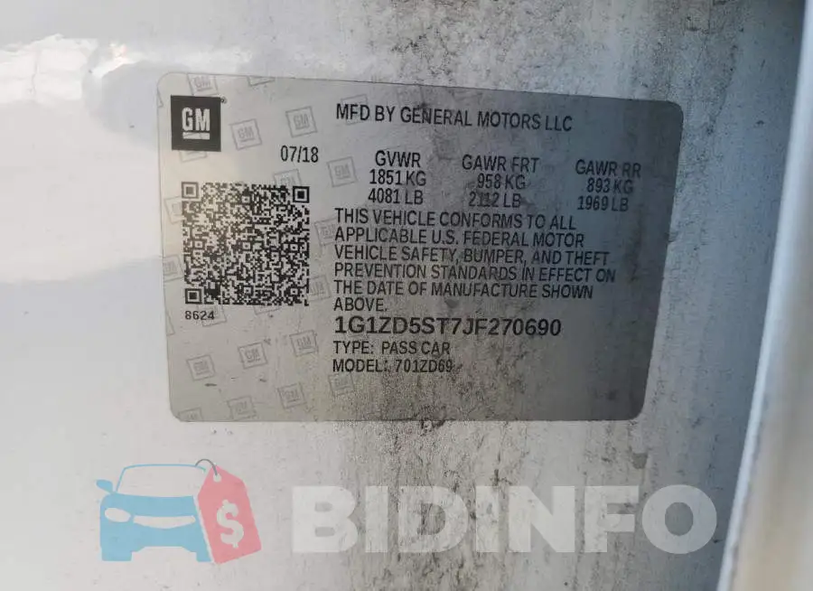 1G1ZD5ST7JF270690 Photo# 12