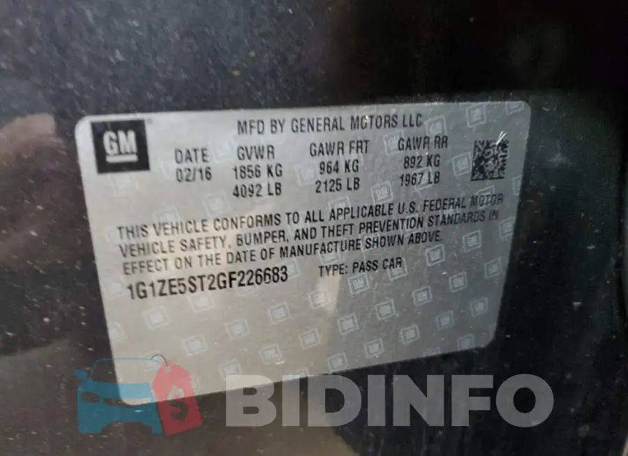 1G1ZE5ST2GF226683 Photo# 12