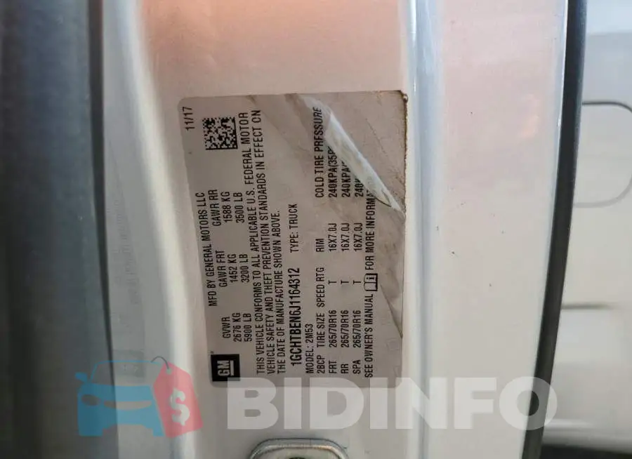1GCHTBEN6J1164312 Photo# 12