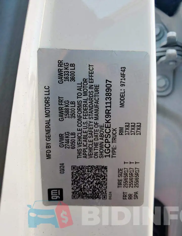 1GCPSCEK9R1138907 Photo# 12