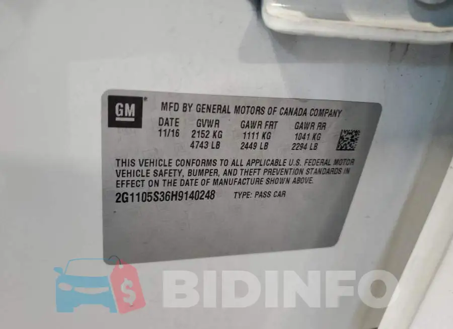 2G1105S36H9140248 Photo# 12