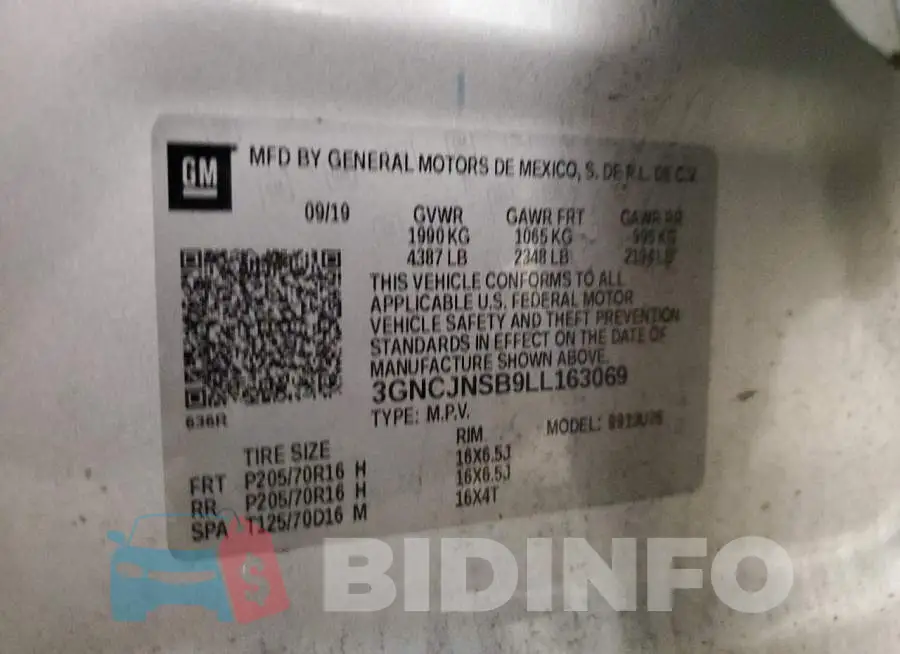 3GNCJNSB9LL163069 Photo# 14
