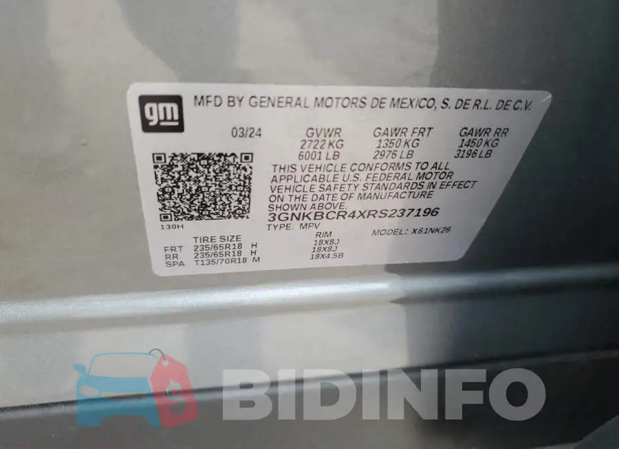 3GNKBCR4XRS237196 Photo# 12