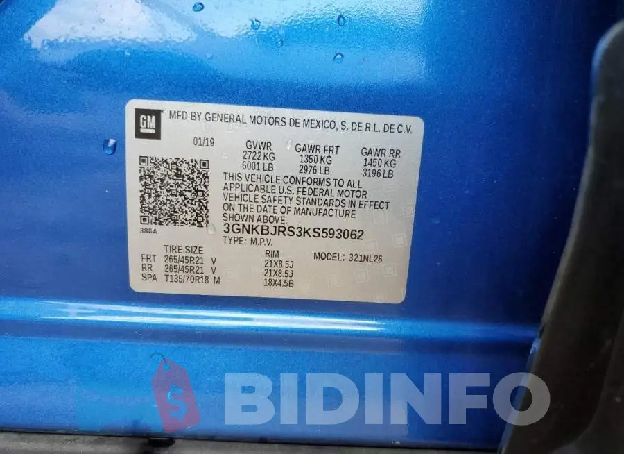 3GNKBJRS3KS593062 Photo# 12