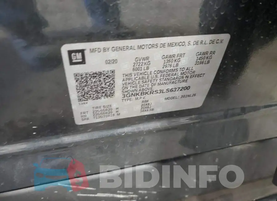 3GNKBKRS3LS637200 Photo# 13