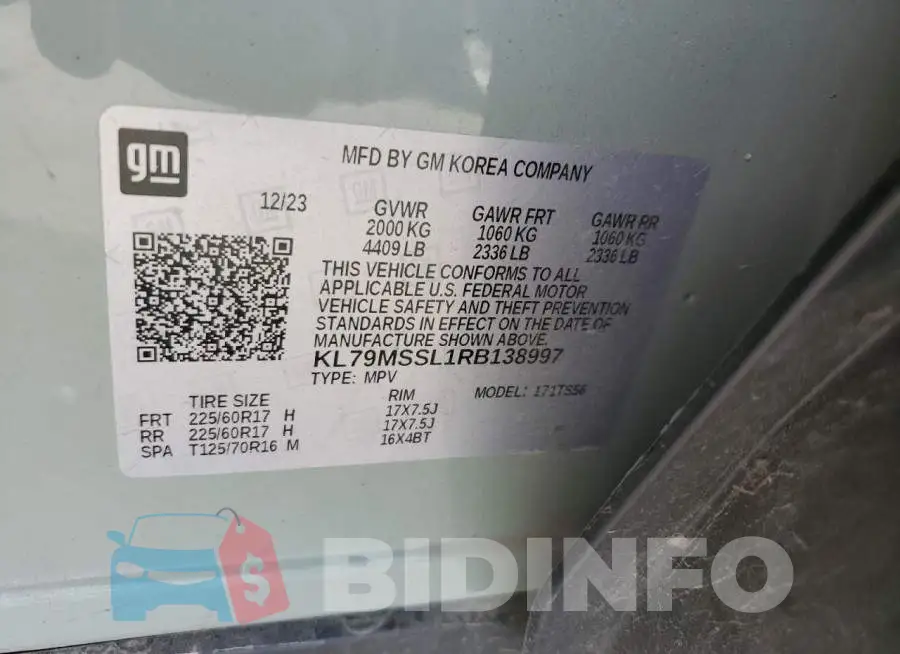 KL79MSSL1RB138997 Photo# 14