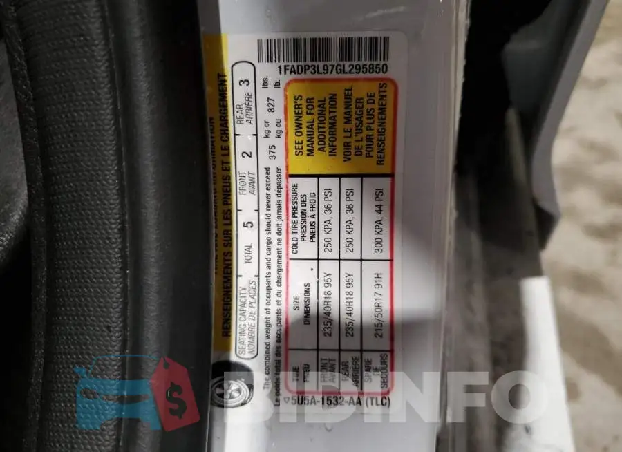 1FADP3L97GL295850 Photo# 12