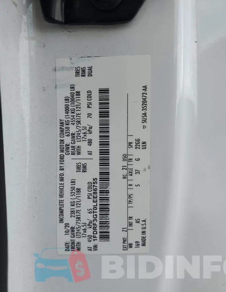 1FDRF3GT0LEE86755 Photo# 12