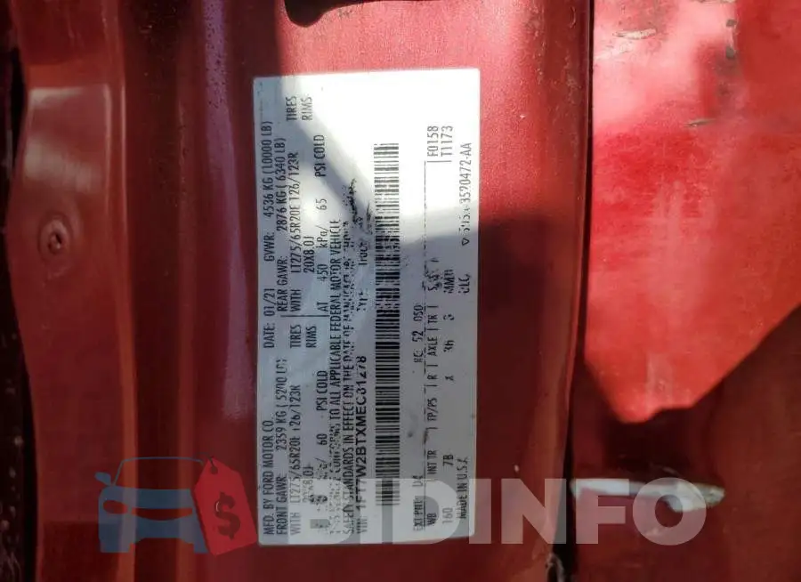 1FT7W2BTXMEC81278 Photo# 12