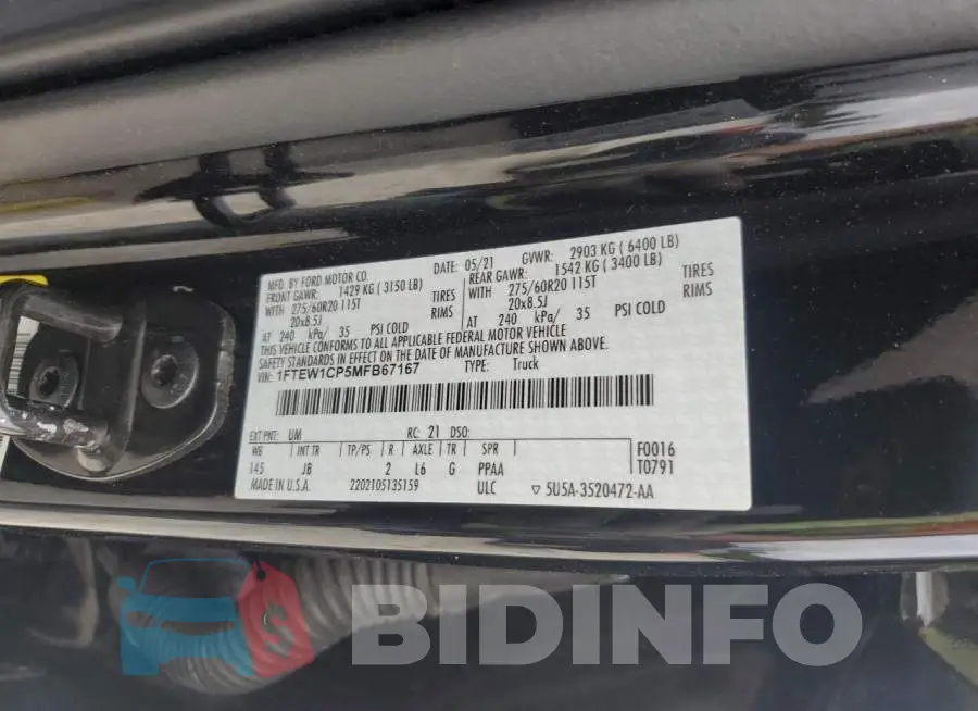 1FTEW1CP5MFB67167 Photo# 12