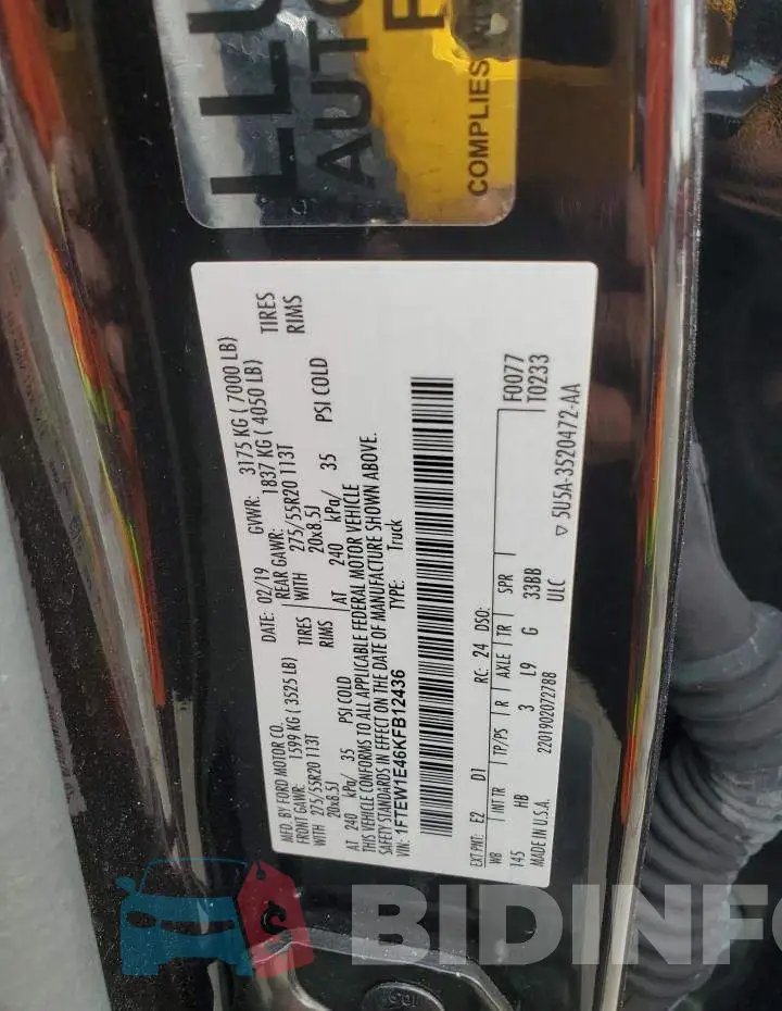 1FTEW1E46KFB12436 Photo# 12