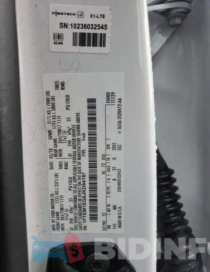 1FTEW1EG6JKD94187 Photo# 12