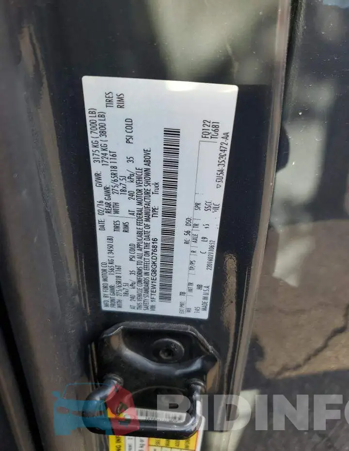 1FTEW1EG8GKD76816 Photo# 12