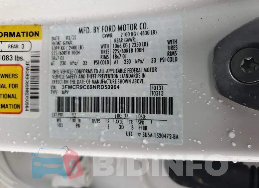 3FMCR9C69NRD50964 Photo# 14