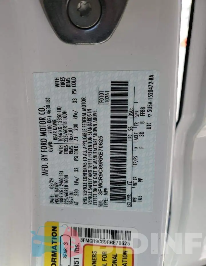 3FMCR9C69RRE70625 Photo# 13