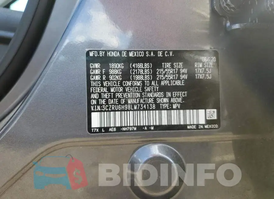 3CZRU6H98LM734138 Photo# 14