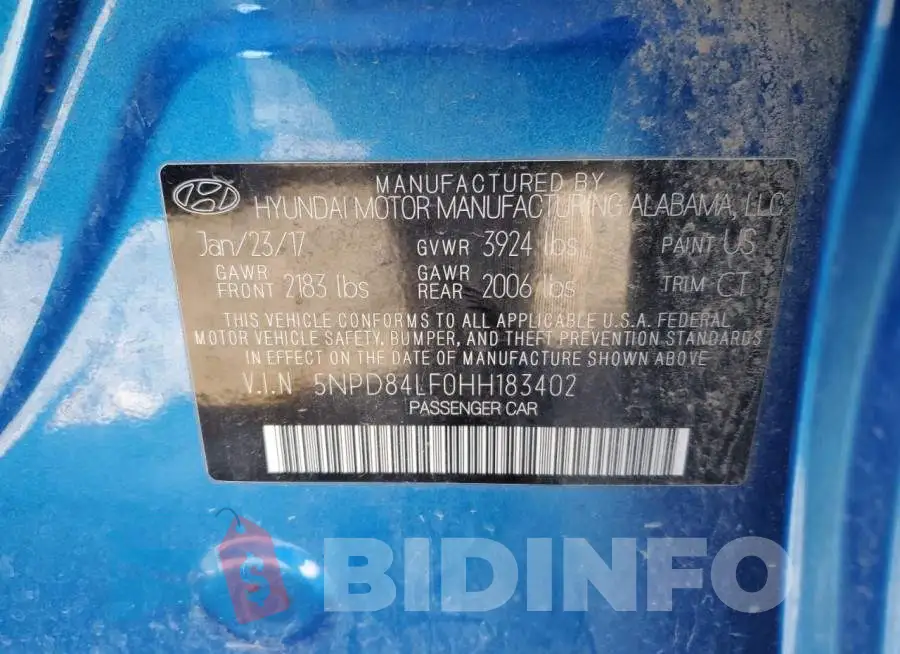 5NPD84LF0HH183402 Photo# 12