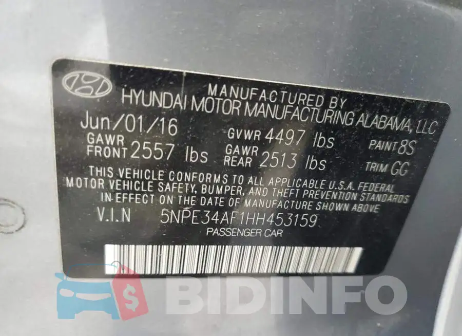 5NPE34AF1HH453159 Photo# 12