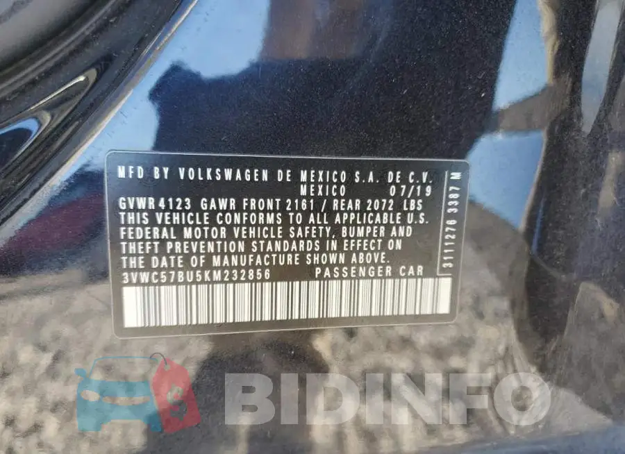 3VWC57BU5KM232856 Photo# 12