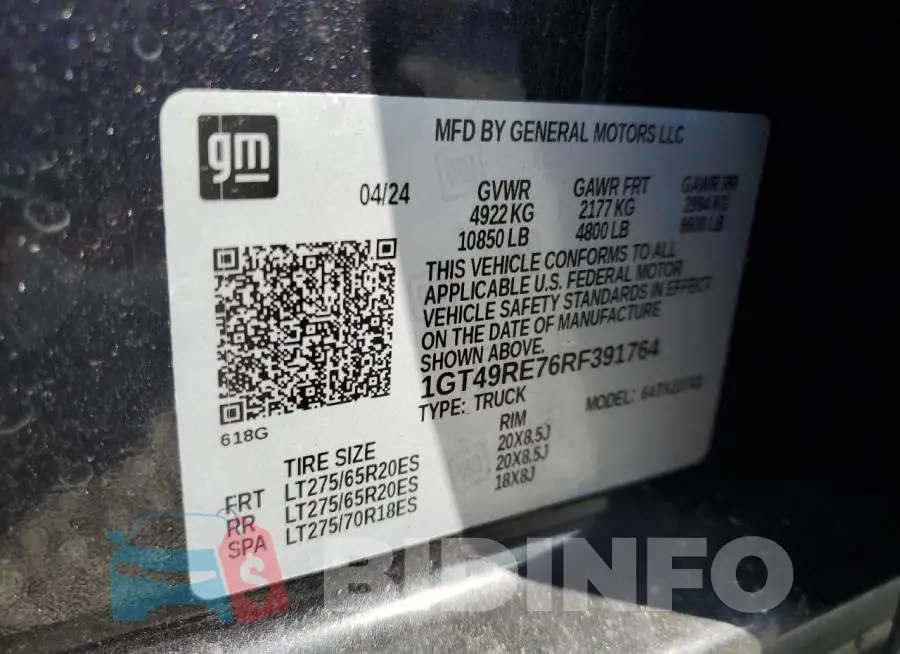 1GT49RE76RF391764 Photo# 12
