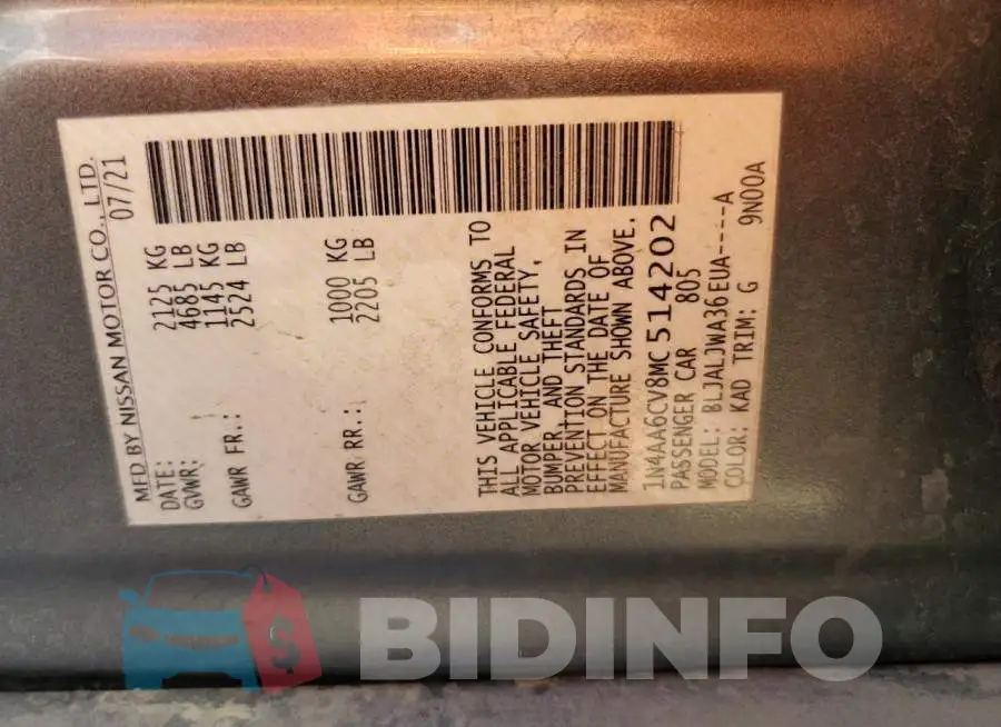 1N4AA6CV8MC514202 Photo# 12