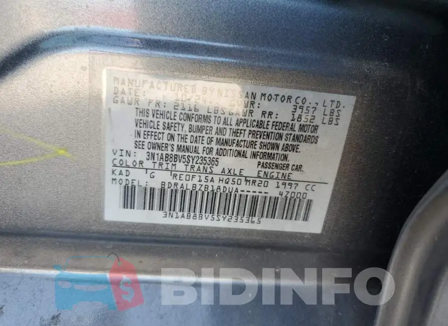 3N1AB8BV5SY235365 Photo# 12