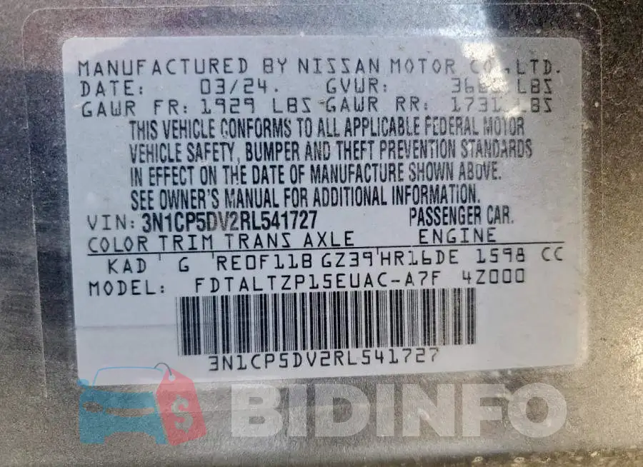 3N1CP5DV2RL541727 Photo# 13