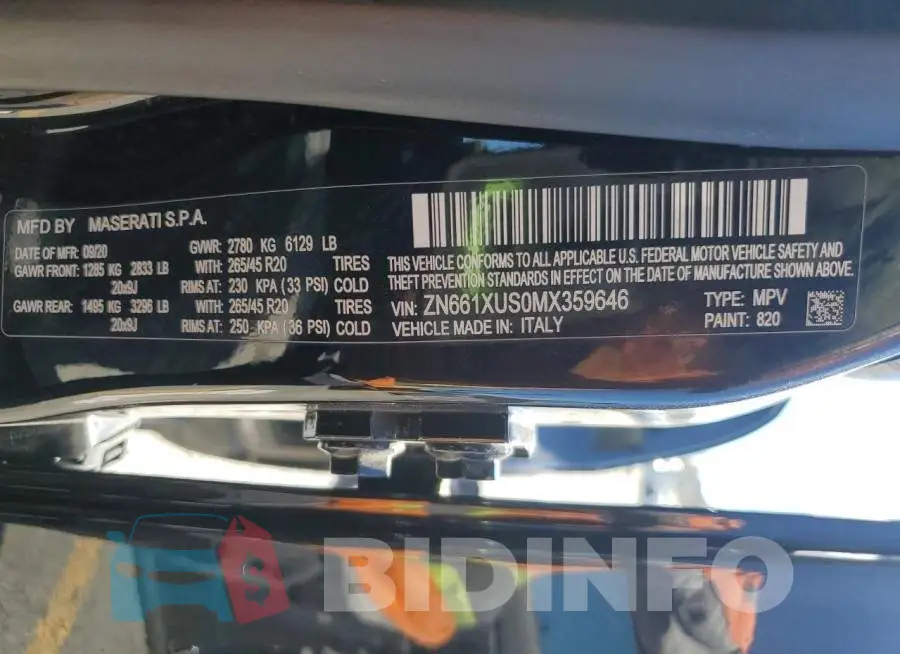 ZN661XUS0MX359646 Photo# 13