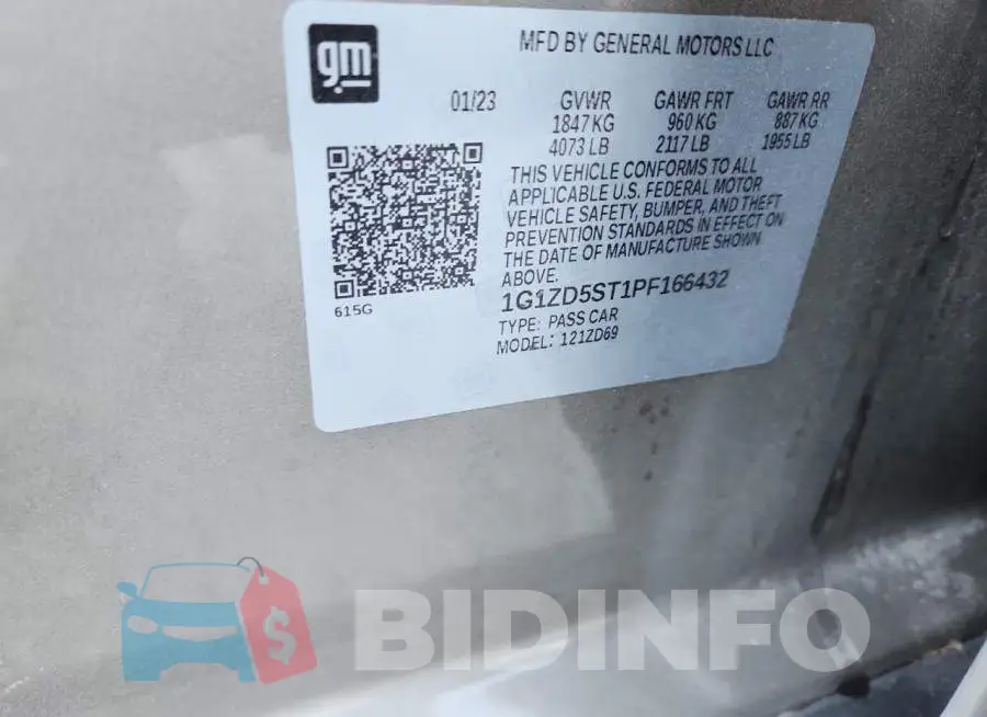 1G1ZD5ST1PF166432 Photo# 12