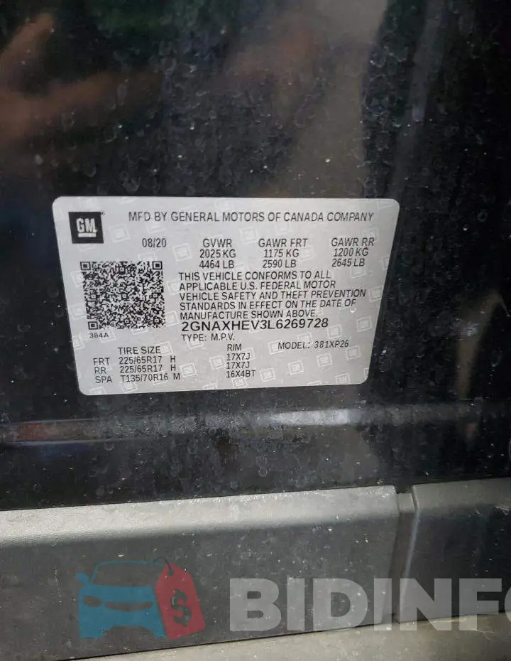 2GNAXHEV3L6269728 Photo# 13