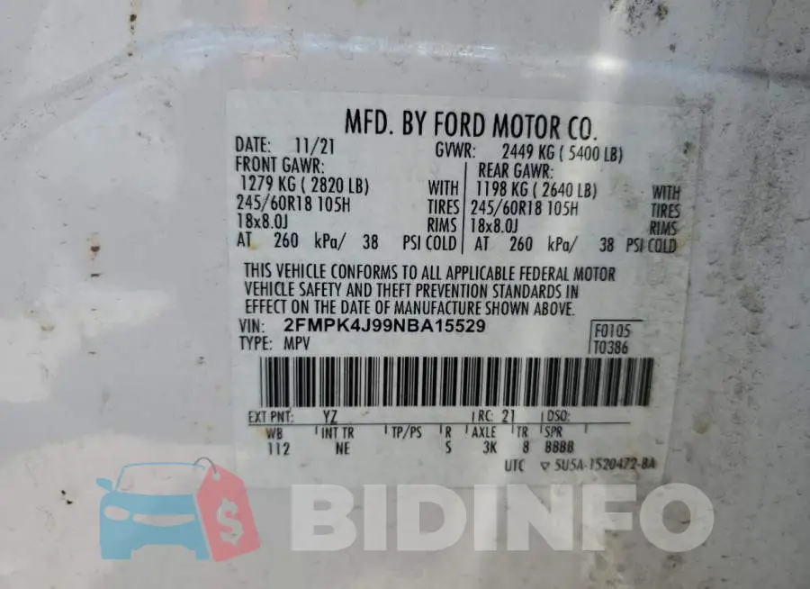 2FMPK4J99NBA15529 Photo# 13