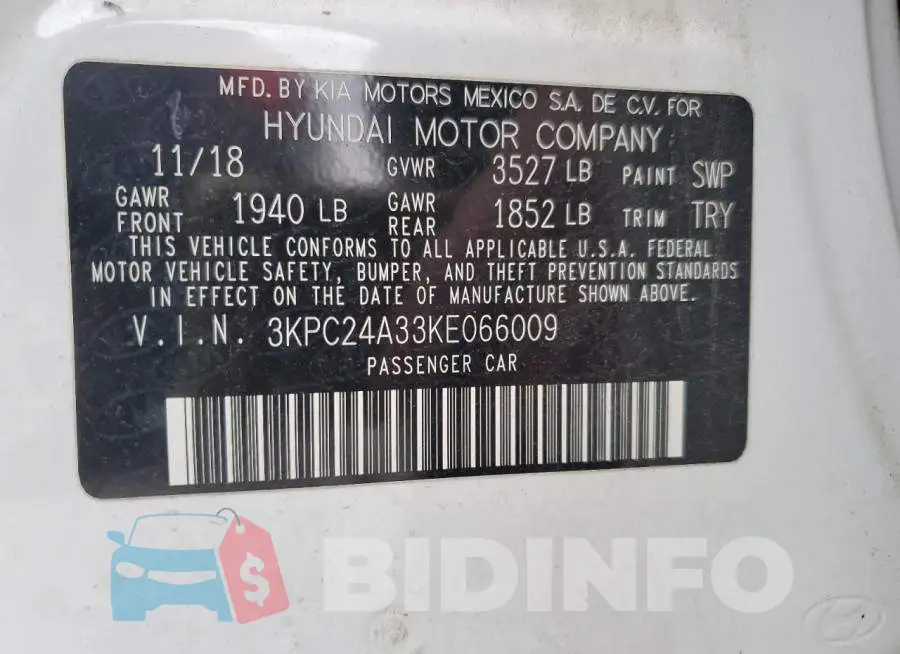 3KPC24A33KE066009 Photo# 12