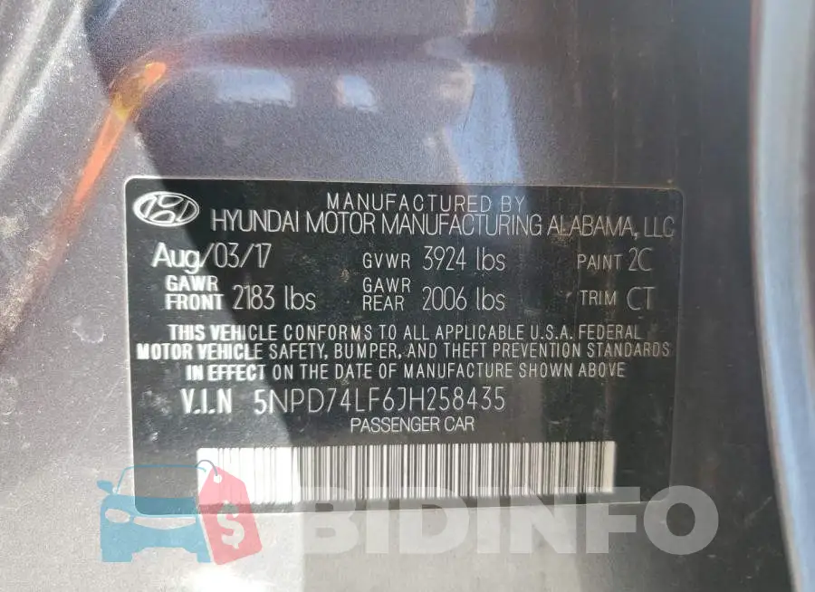 5NPD74LF6JH258435 Photo# 12