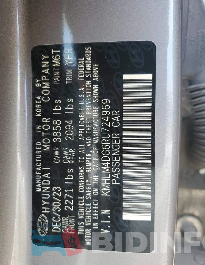KMHLM4DG6RU724969 Photo# 12