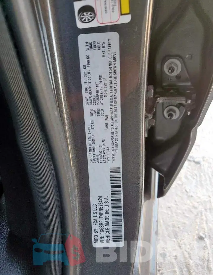 1C6SRFJT4PN578424 Photo# 12