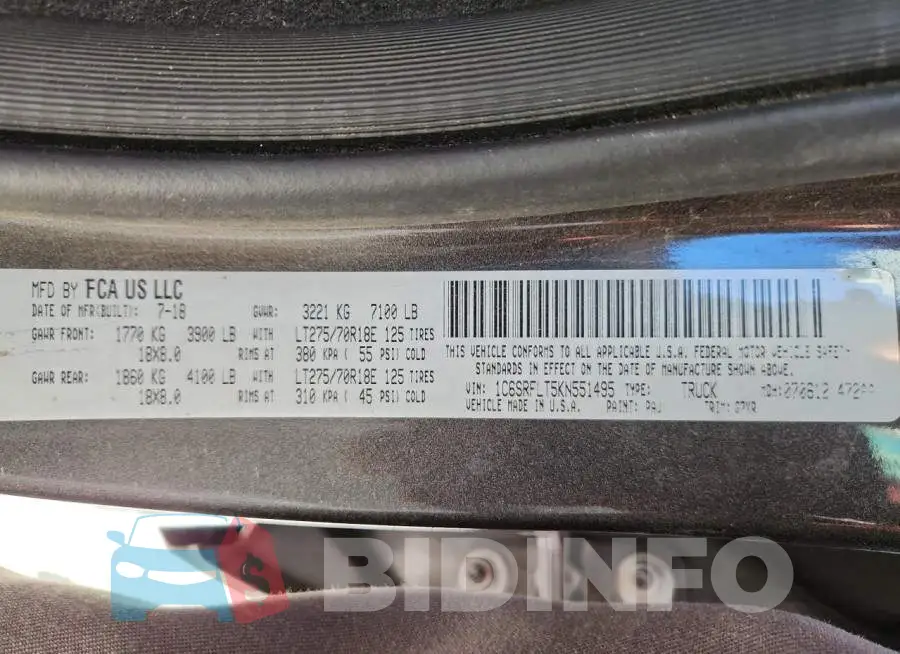 1C6SRFLT5KN551495 Photo# 12