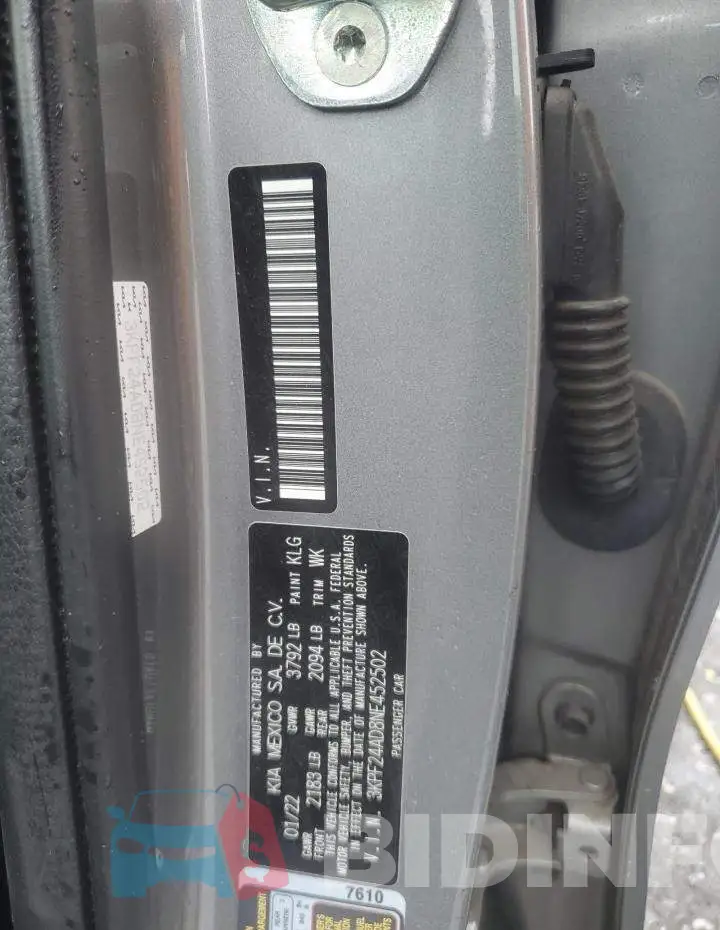 3KPF24AD8NE452502 Photo# 12