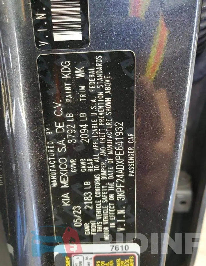 3KPF24ADXPE641932 Photo# 12