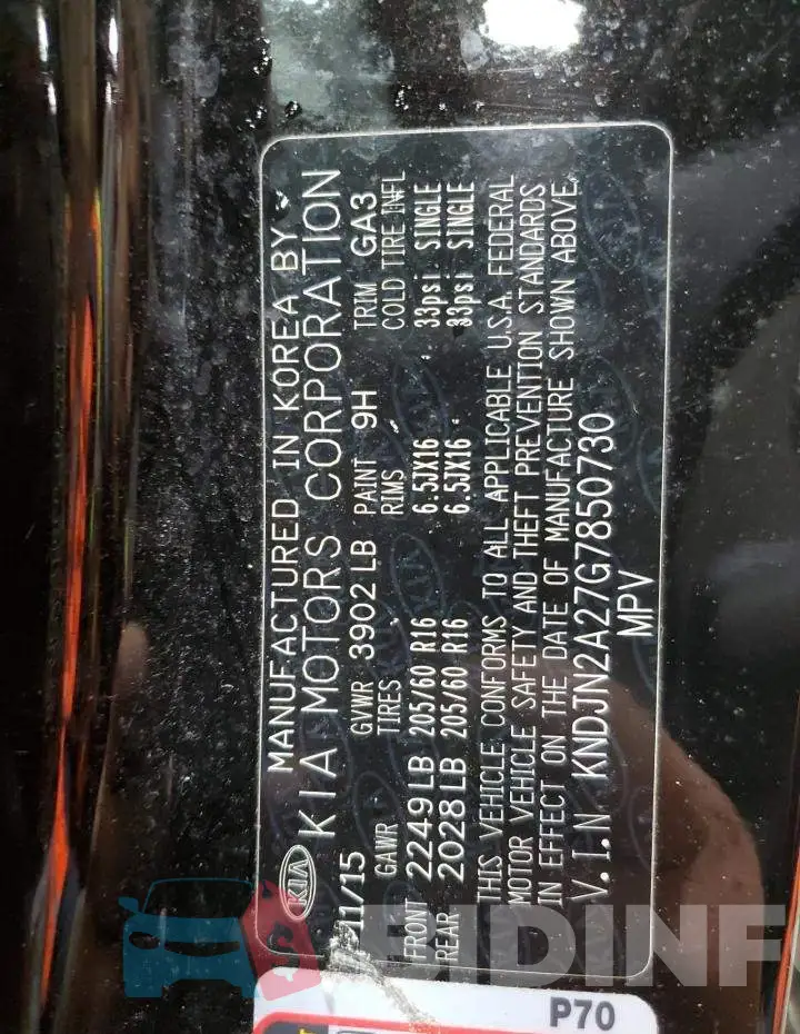KNDJN2A27G7850730 Photo# 12