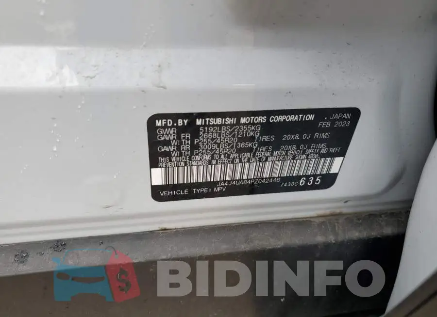 JA4J4UA84PZ042448 Photo# 13