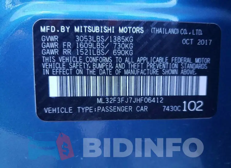 ML32F3FJ7JHF06412 Photo# 12