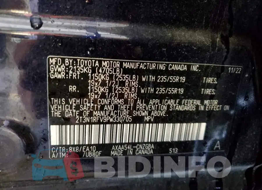 2T3N1RFV9PW330705 Photo# 13