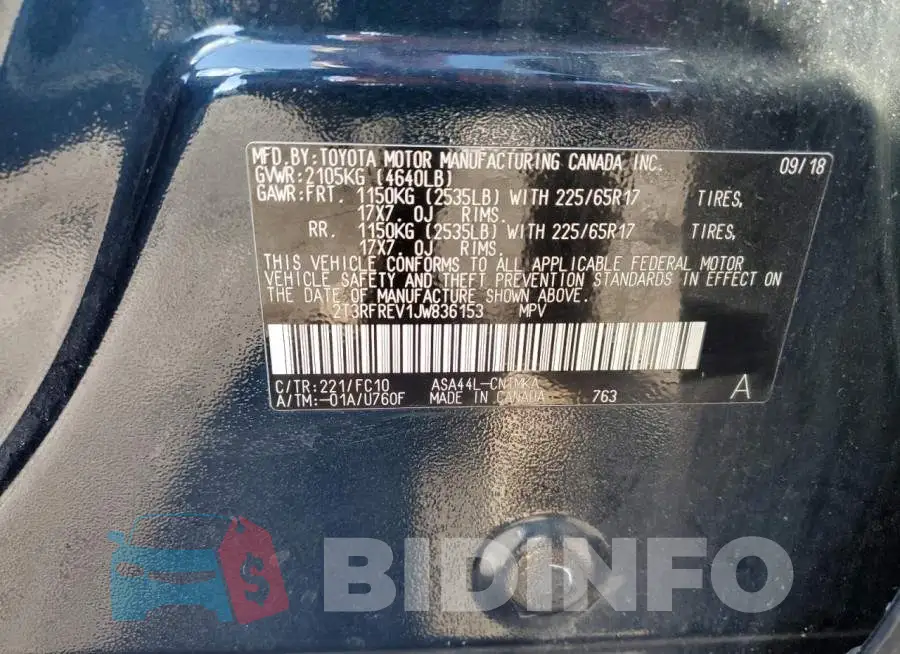2T3RFREV1JW836153 Photo# 13