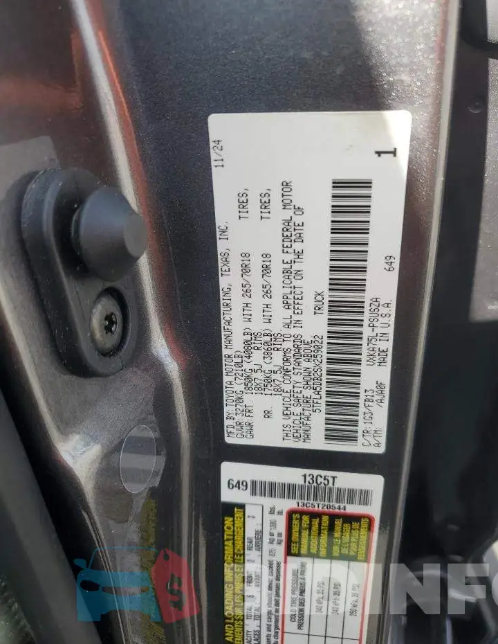 5TFLA5DB2SX259022 Photo# 12