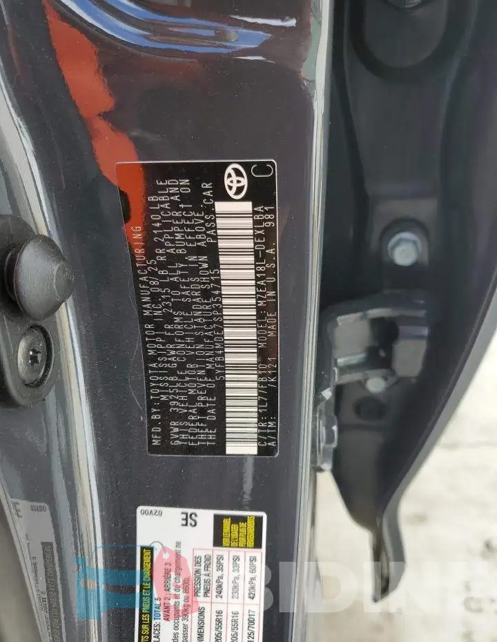 5YFB4MDE7SP354715 Photo# 12